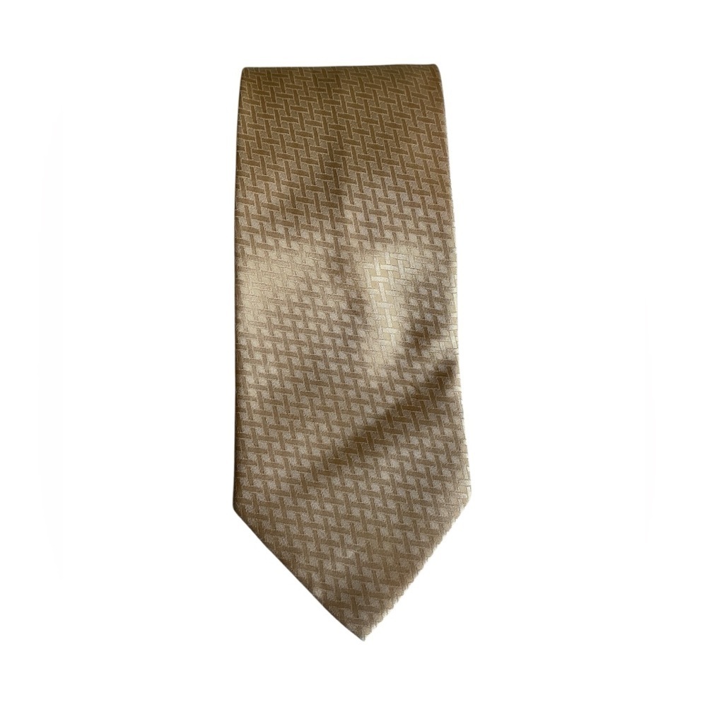 Elegant Tan Patterned Men's Tie
